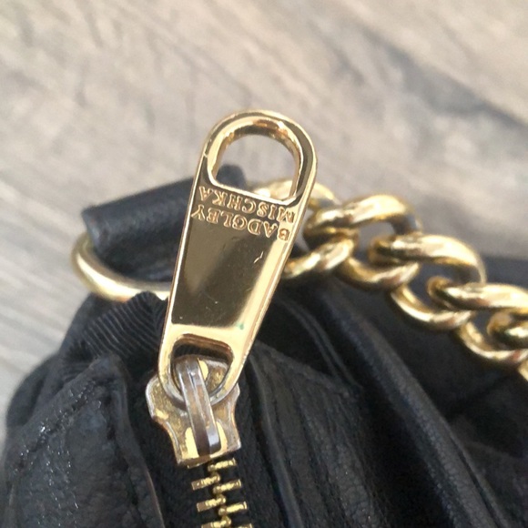 Badgley Mischa Platinum Connie Black Leather Hobo Bag - Picture 9 of 13